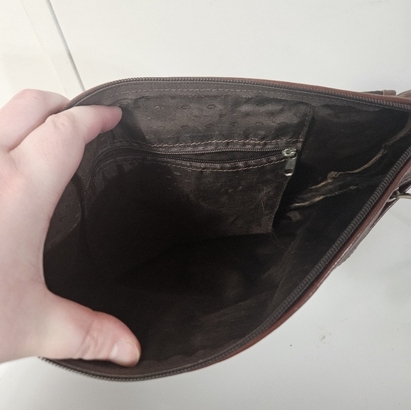 Paolo Piccolo Brown Genuine Leather Satchel Bag! - Picture 7 of 11